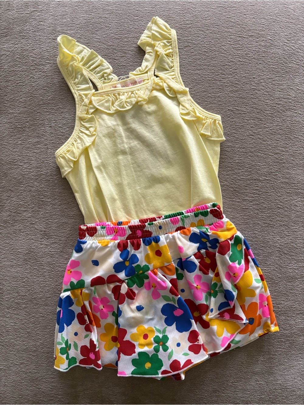 Baby Sara by Sara Sara Girls Ruffle Tank Top in Butter Yellow - Picture 2 of 7